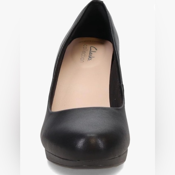 Clarks Collection Adriel Viola Black Dress Pump Ortholite Footbed 7 1/2 W - Picture 4 of 15